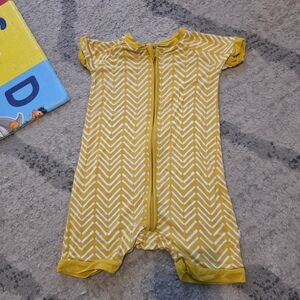 Little Sleepies Yellow and White Romper